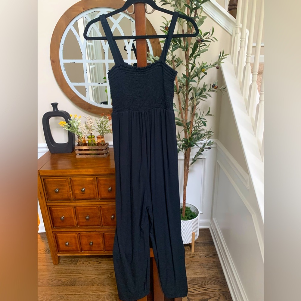 Isabel XS maternity black strappy jumpsuit